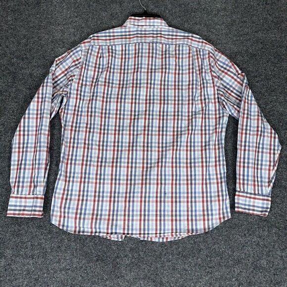 J Crew Shirt Mens XL White Plaid Slim Flex Washed Long Sleeve Button Down Adult - Picture 5 of 7